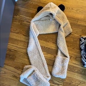 Panda hooded scarf